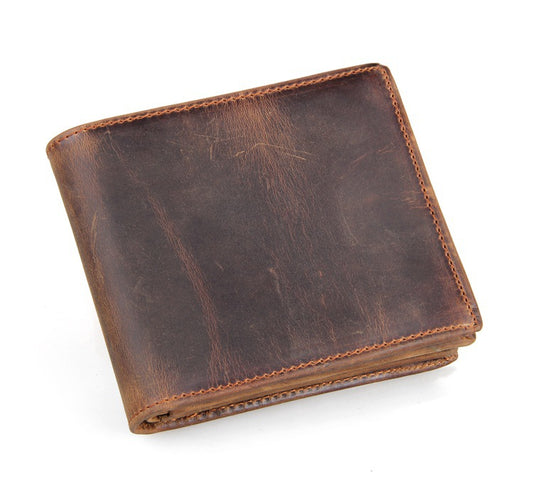 Men’s Genuine Cowhide Leather Bifold Wallet