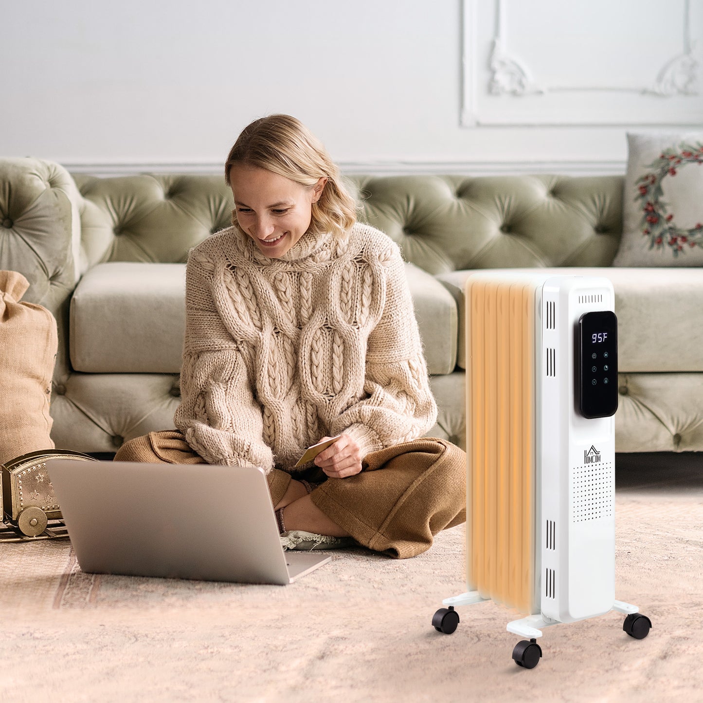 2-In-1 Portable Electric Tower Heater