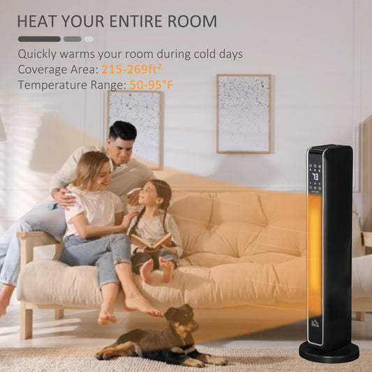 2-In-1 Portable Electric Tower Heater