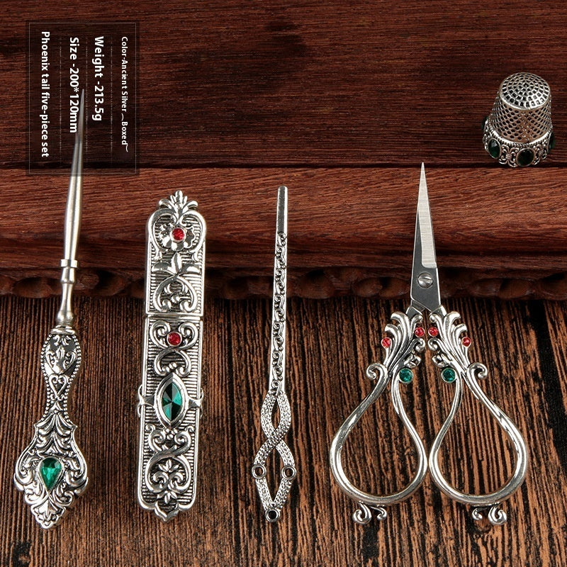 Phoenix Tail Scissors Set – Vintage Luxury Design