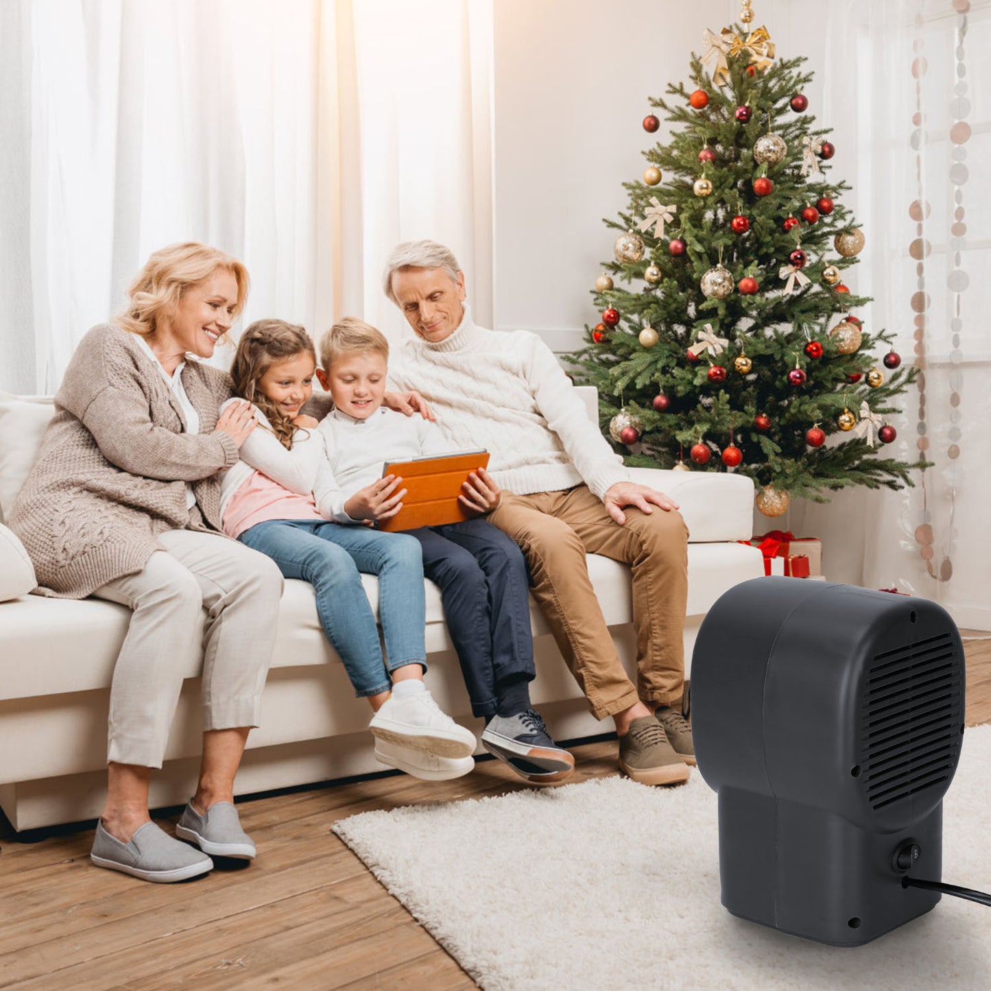 Portable Electric Space Heater 1Pc 400W, Mini Desktop Fan Heater Personal Small Space Heater For Home Office