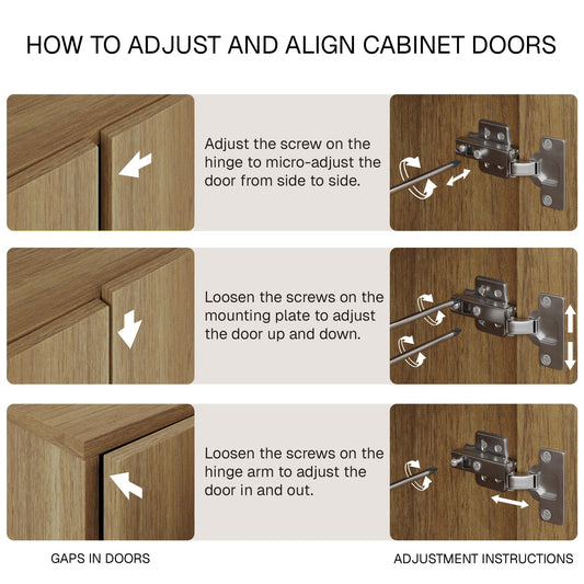 Cabinet with Storage, BELLEZE 65 Inch Fluted Buffet, Symmetrical Arc Accent Sideboard Large Console Table for Dining Room, Kitchen, and Living Room (Camel)