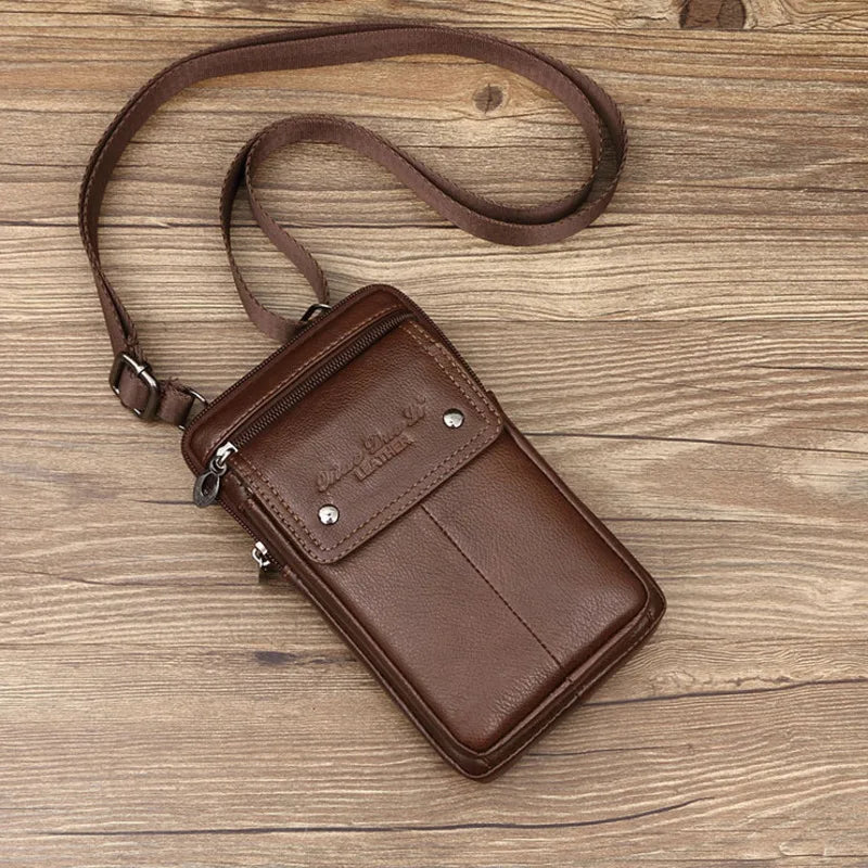 Genuine Leather Messenger Bag for Men - Al-Noor Bazaar