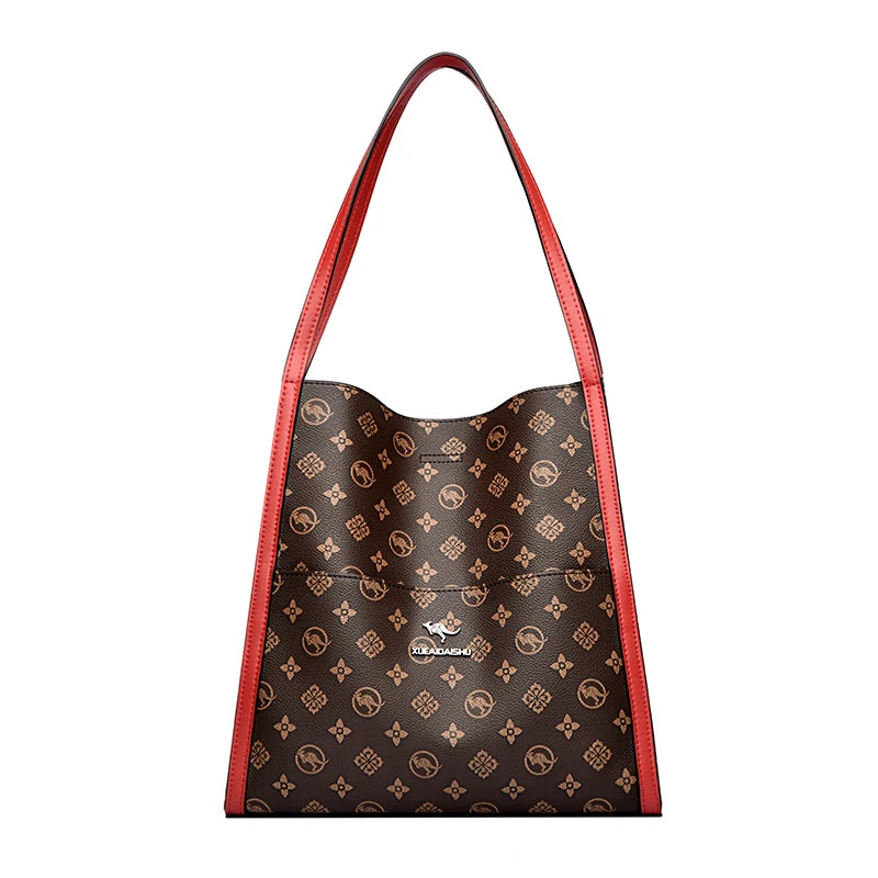 Leather Tote Bag with Top Handle for Women - Al-Noor Bazaar