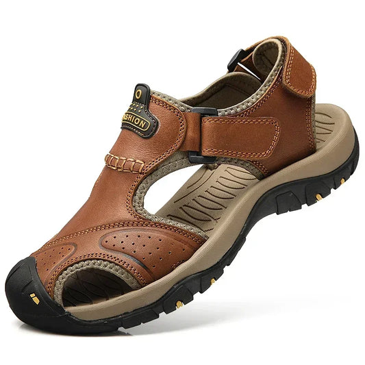 Leather Beach Sandals for Men - Al-Noor Bazaar