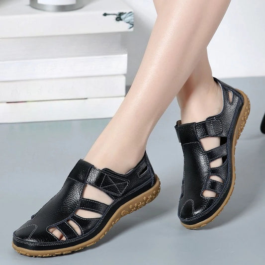 Women's Closed Toe Leather Sandals - Al-Noor Bazaar