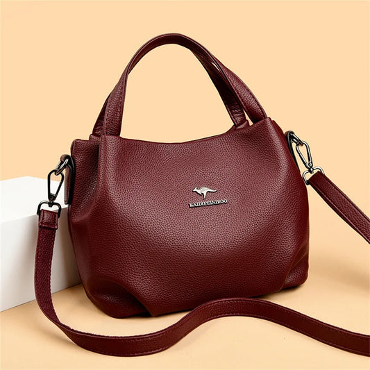 Soft Leather Crossbody Tote Bag for Women - Al-Noor Bazaar