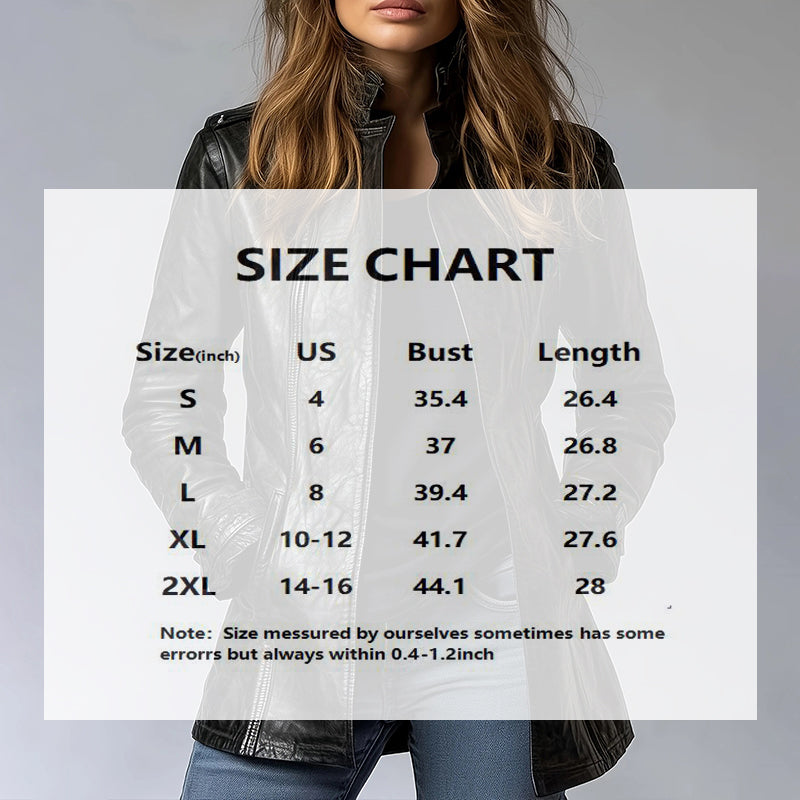 Women's Oversized Black Leather Cardigan Jacket - Al-Noor Bazaar