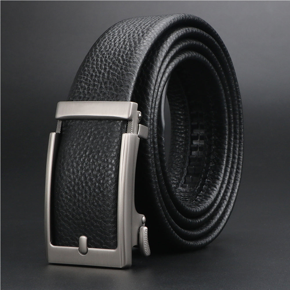 Men Belt Leather Belt For Men With Anti-Scratch Buckle Control Design For Formal Work Or Casual