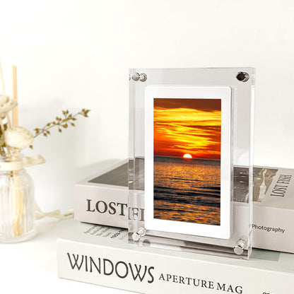 Acrylic Digital Photo Frame – HD Video Player Gift for Family & Friends