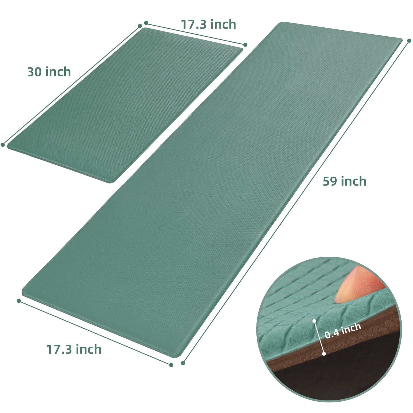 2-Piece Non-Slip Waterproof Kitchen Mat Set – Easy to Clean & Durable