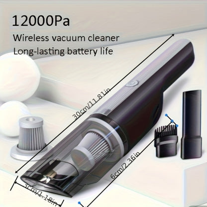 Wireless Silver Car Vacuum Cleaner Wireless Car With Strong Suction Handheld Vacuum Cleaner Small Mini Rechargeable Home Vacuum Cleaner