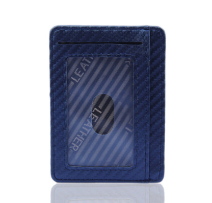 Slim RFID Carbon Fiber PU Leather Wallet