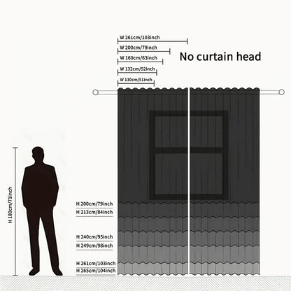 Luxury Velvet Embroidered Curtains – 1 Pair Blackout Drapes for Bedroom & Living Room