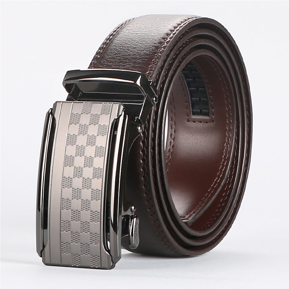 Men Belt Leather Belt For Men With Anti-Scratch Buckle Control Design For Formal Work Or Casual
