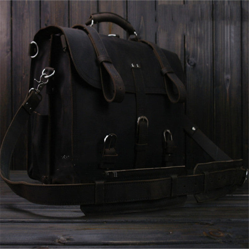 Convertible Crazy Horse Leather Travel Bag - Al-Noor Bazaar