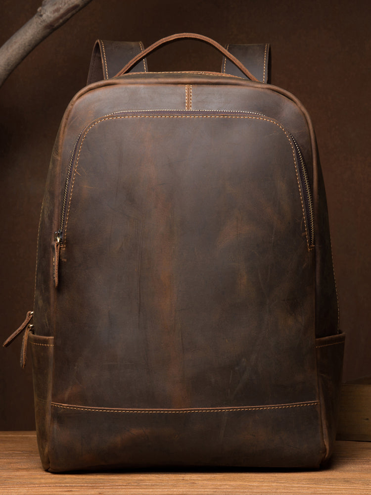 Men's Leather Travel Backpack