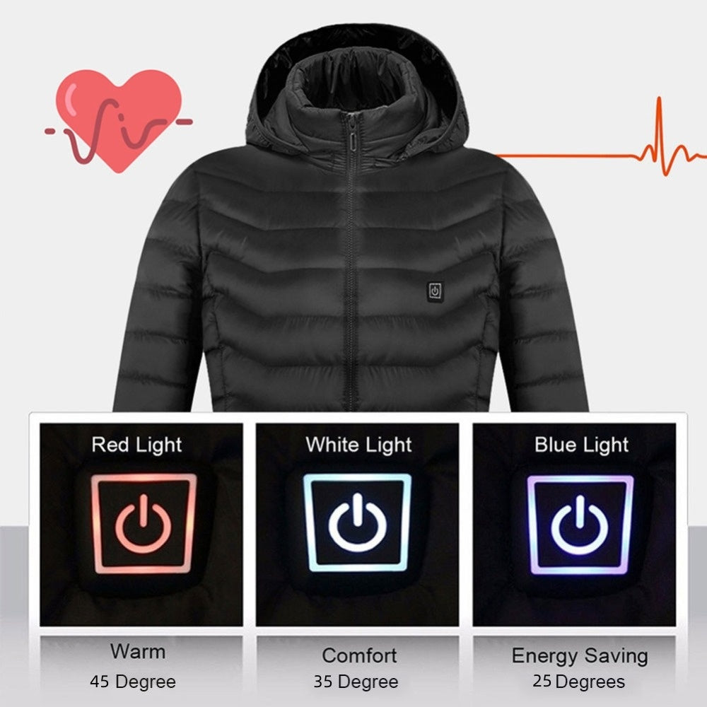 Men’s USB Heated Jacket – Electric Thermal Coat for Winter Outdoor Activities