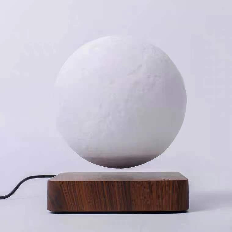Magnetic Levitation Moon Lamp | 3D Printed Floating Night Light | Touch Control Desk Decor