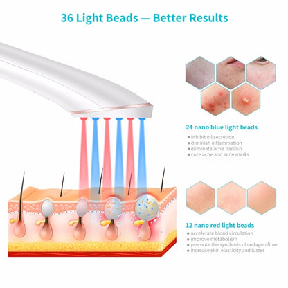 Wireless Acne Light Therapy Device – Red & Blue LED Treatment for Clear Skin