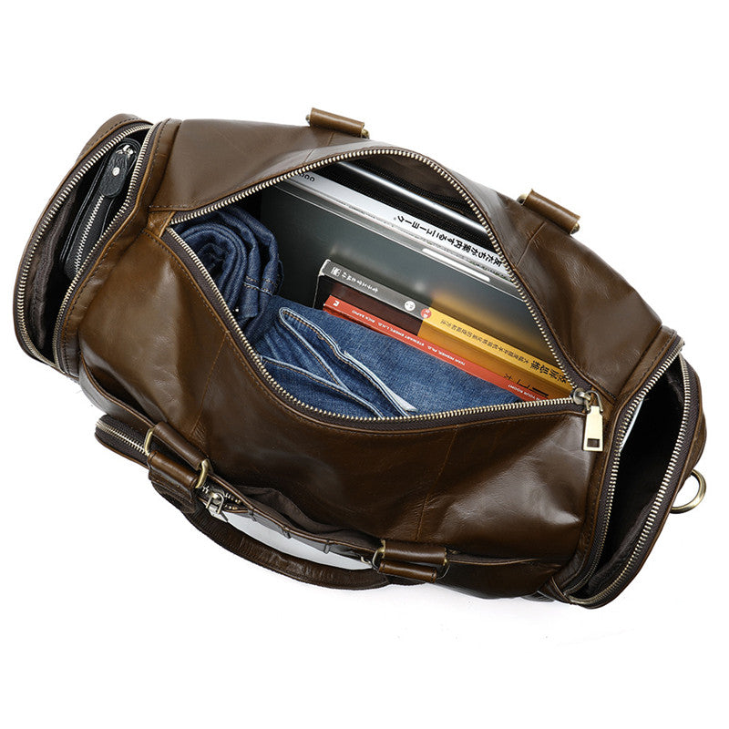 Cowhide Leather Duffel Bag