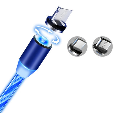 Flowing Light Magnetic Charging Cable – For iPhone, Android & Type-C