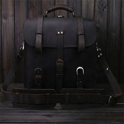 Convertible Crazy Horse Leather Travel Bag - Al-Noor Bazaar
