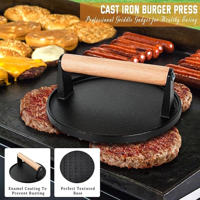27 PCS Professional Griddle Accessories Kit for Flat Top Grill & Blackstone | Spatula Set, Melting Dome & Burger Press for BBQ, Camping