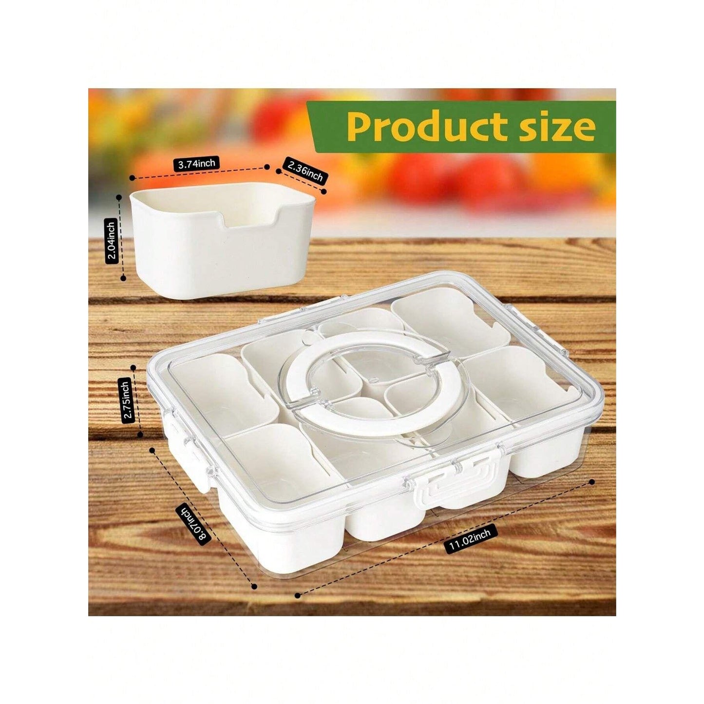 Travel Snack Box – Portable Container with Lid & Handle