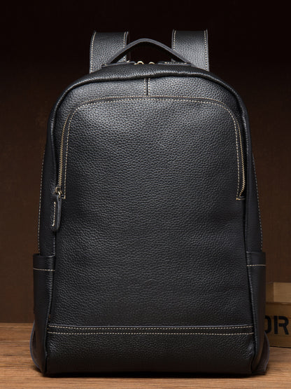 Leather men's backpack leather travel backpack