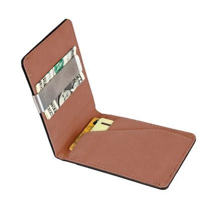 Unisex Leather Wallet, Bifold Credit Card Holder With Money Clip