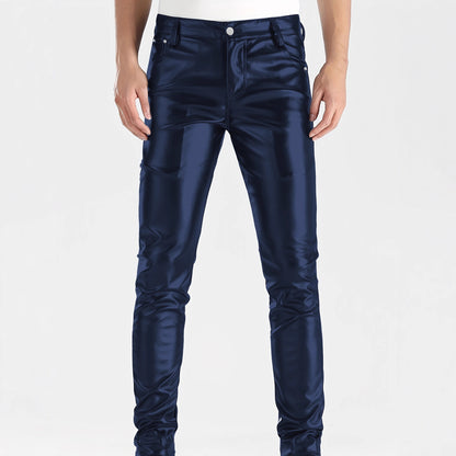 Men's Leather Pants Autumn And Winter New Slim-fit Fashion PU Pants