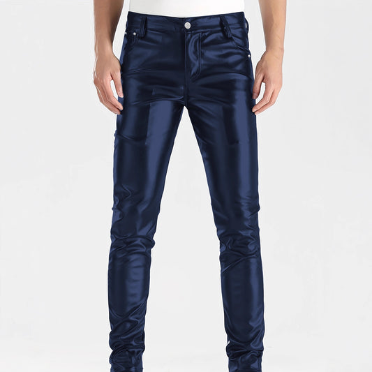Men's Leather Pants Autumn And Winter New Slim-fit Fashion PU Pants