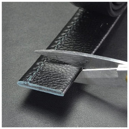 Men Belt Leather Belt For Men With Anti-Scratch Buckle Control Design For Formal Work Or Casual