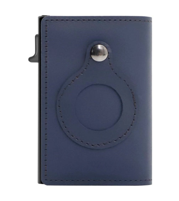 Leather AirTag Wallet with Aluminum Card Holder