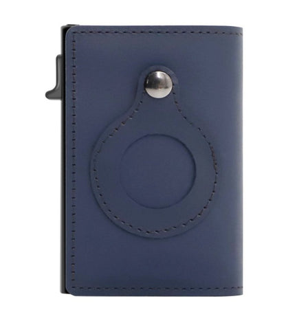 Leather AirTag Wallet with Aluminum Card Holder