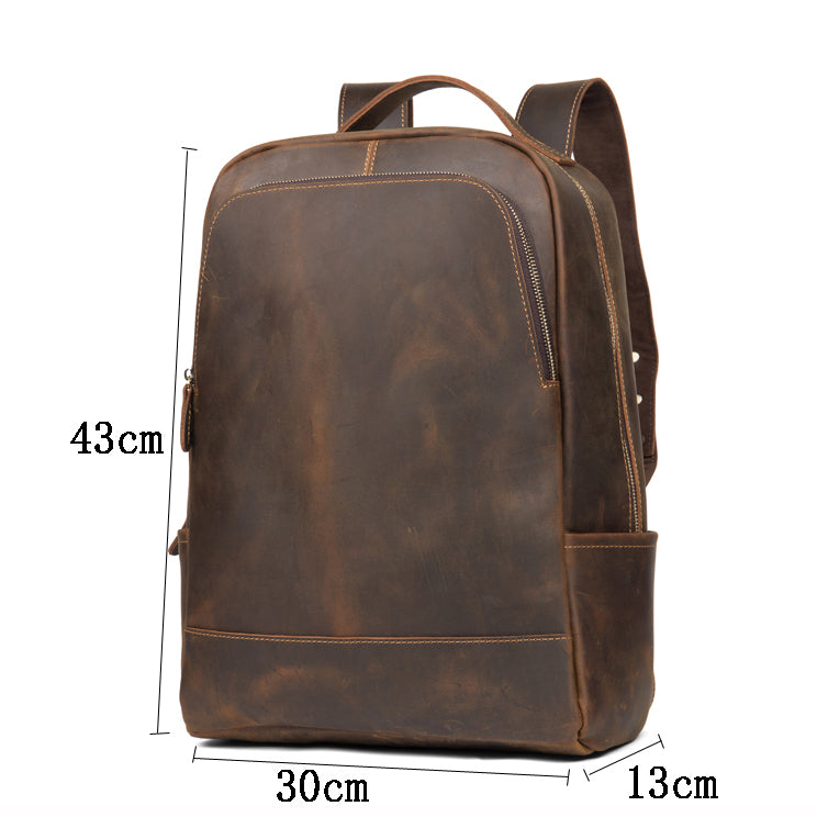 Men's Leather Travel Backpack