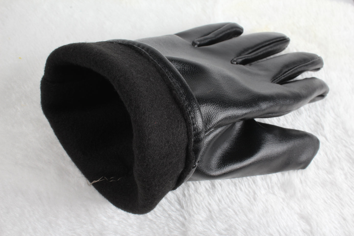 Unisex Black Leather Winter Gloves - Al-Noor Bazaar