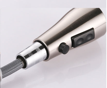 Pull-Out Kitchen Faucet – Brushed Copper, Hot & Cold Water