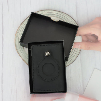 Minimalist Leather Wallet with AirTag Holder
