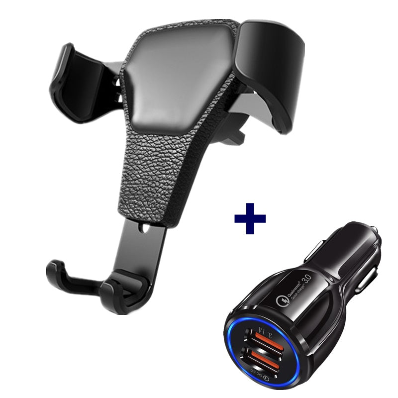 Leather-Look Gravity Car Mount