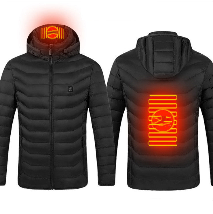 Men’s USB Heated Jacket – Electric Thermal Coat for Winter Outdoor Activities