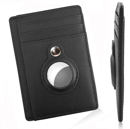 Leather AirTag Wallet with Aluminum Card Holder