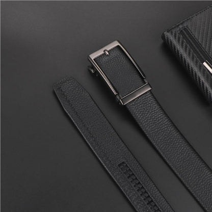 Men Belt Leather Belt For Men With Anti-Scratch Buckle Control Design For Formal Work Or Casual