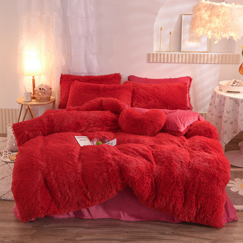 Fleece Duvet Cover Set, Queen/King