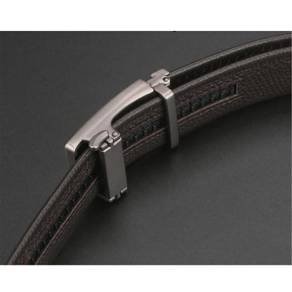 Men Belt Leather Belt For Men With Anti-Scratch Buckle Control Design For Formal Work Or Casual