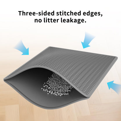 Premium Cat Litter Mat - Leak-Proof Waterproof Base & Non-Slip Backing - Effectively Traps And Filters Litter For A Cleaner, Dry Floor