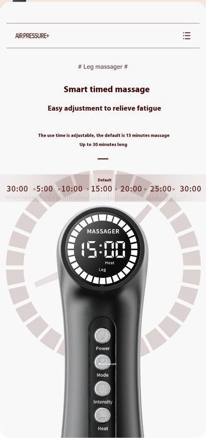 Pneumatic Leg Massager – Kneading Therapy for Legs, Feet & Calves