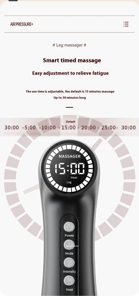Pneumatic Leg Massager – Kneading Therapy for Legs, Feet & Calves