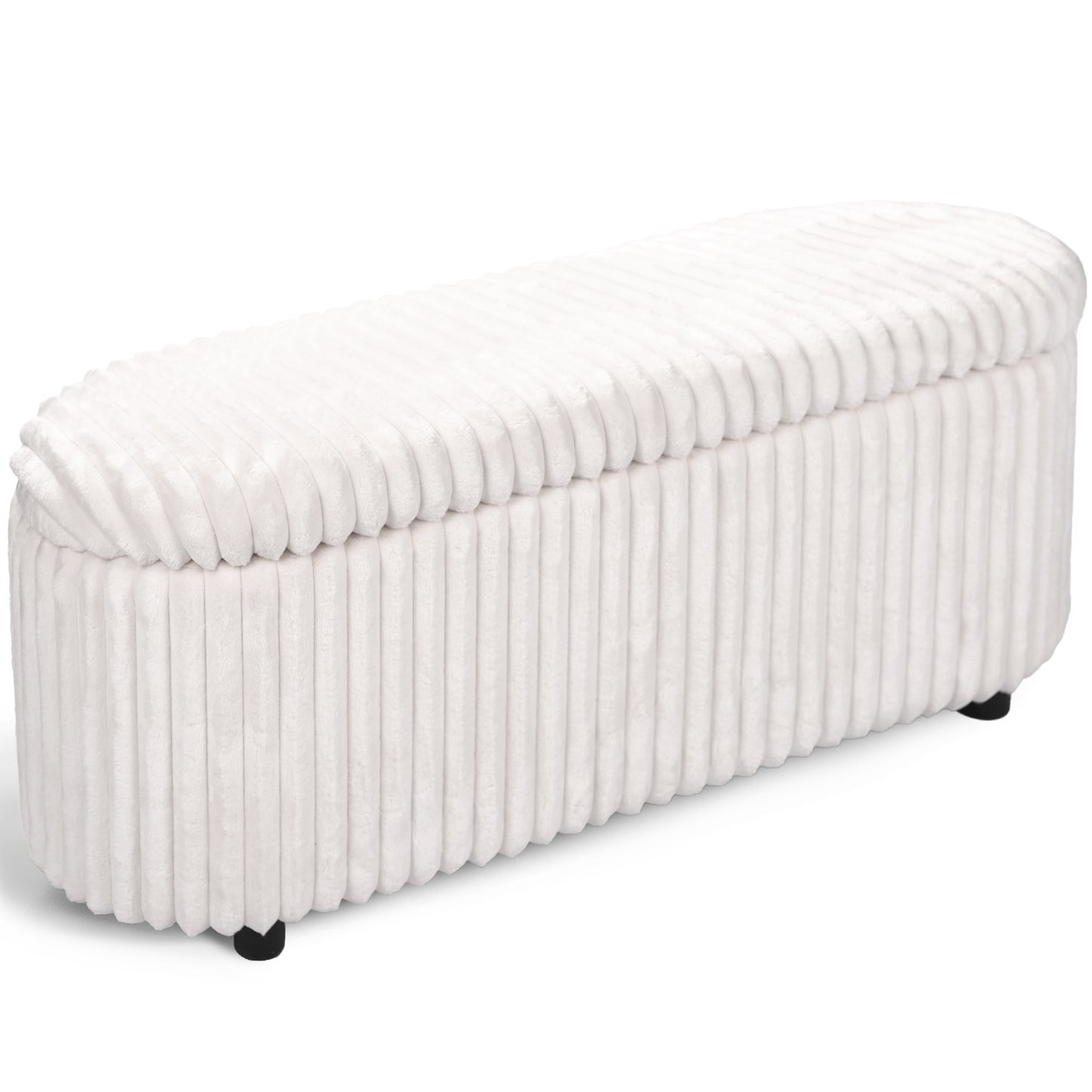 Linen Upholstered Storage Bench – Multifunctional Entryway, Living Room & Bedroom Ottoman